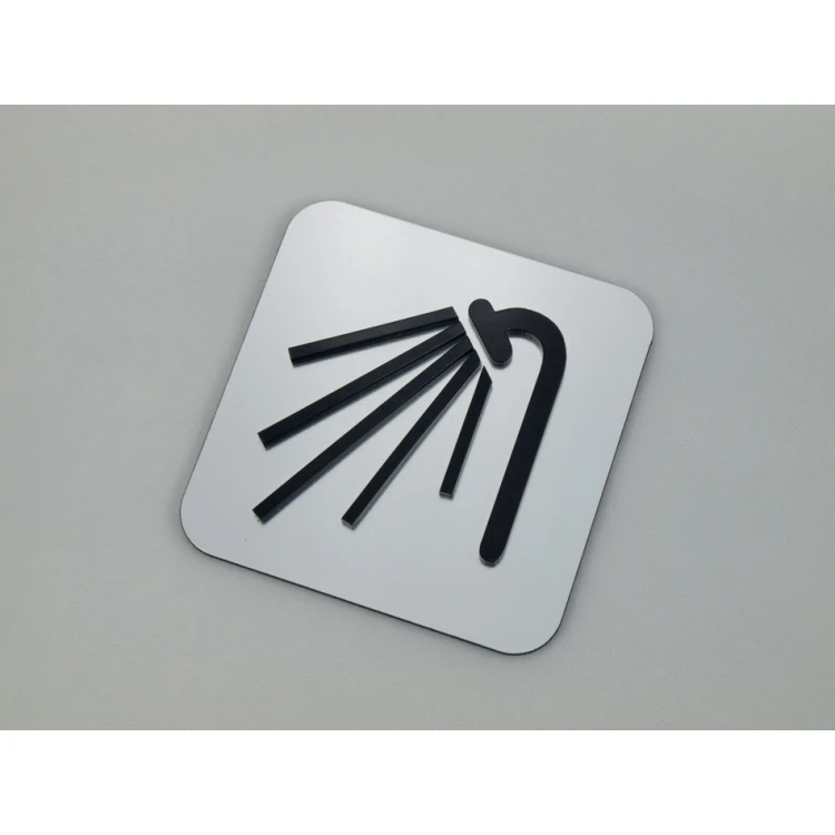 KONVEXE KENNZEICHNUNG VON TOILETTEN UND SICHERHEITSKENNZEICHNUNGEN - GRÖßE 80X80MM