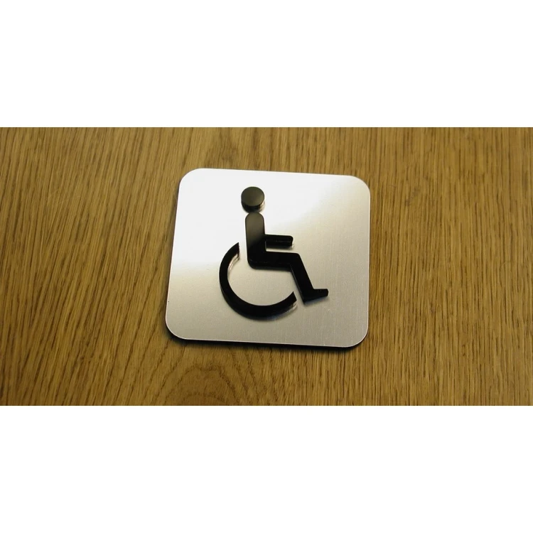 KONVEXE KENNZEICHNUNG VON TOILETTEN UND SICHERHEITSKENNZEICHNUNGEN - GRÖßE 80X80MM