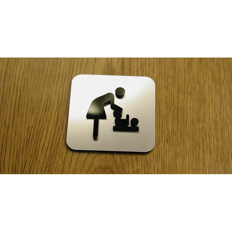 KONVEXE KENNZEICHNUNG VON TOILETTEN UND SICHERHEITSKENNZEICHNUNGEN - GRÖßE 80X80MM