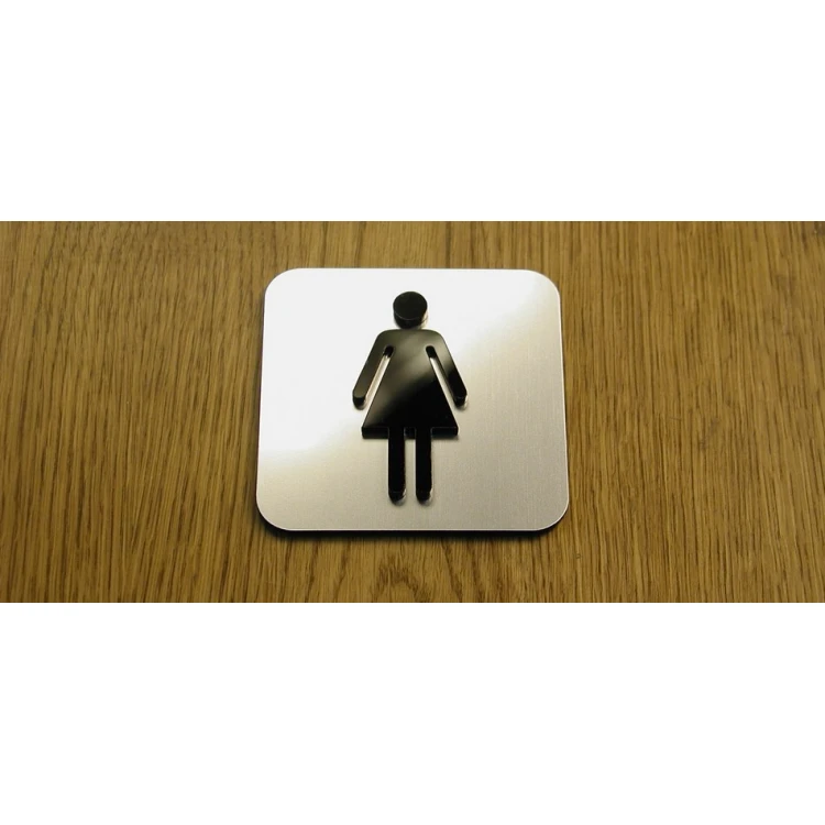 KONVEXE KENNZEICHNUNG VON TOILETTEN UND SICHERHEITSKENNZEICHNUNGEN - GRÖßE 80X80MM