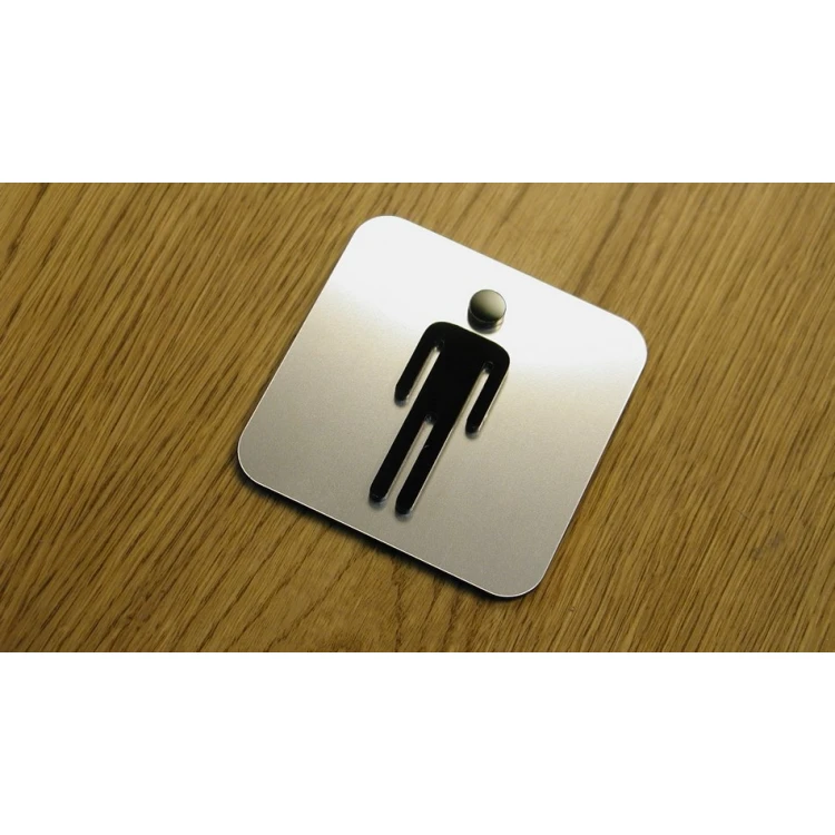 KONVEXE KENNZEICHNUNG VON TOILETTEN UND SICHERHEITSKENNZEICHNUNGEN - GRÖßE 80X80MM