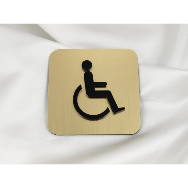 KONVEXE KENNZEICHNUNG VON TOILETTEN UND SICHERHEITSKENNZEICHNUNGEN - GRÖßE 80X80MM