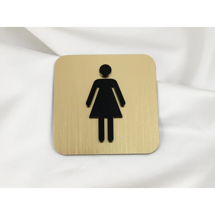 KONVEXE KENNZEICHNUNG VON TOILETTEN UND SICHERHEITSKENNZEICHNUNGEN - GRÖßE 80X80MM
