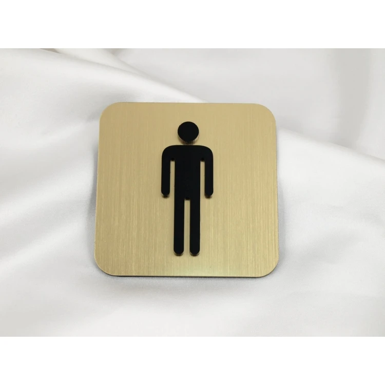 KONVEXE KENNZEICHNUNG VON TOILETTEN UND SICHERHEITSKENNZEICHNUNGEN - GRÖßE 80X80MM