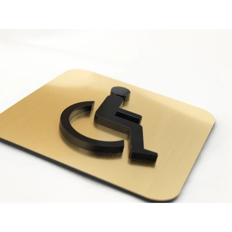 KONVEXE KENNZEICHNUNG VON TOILETTEN UND SICHERHEITSKENNZEICHNUNGEN - GRÖßE 80X80MM