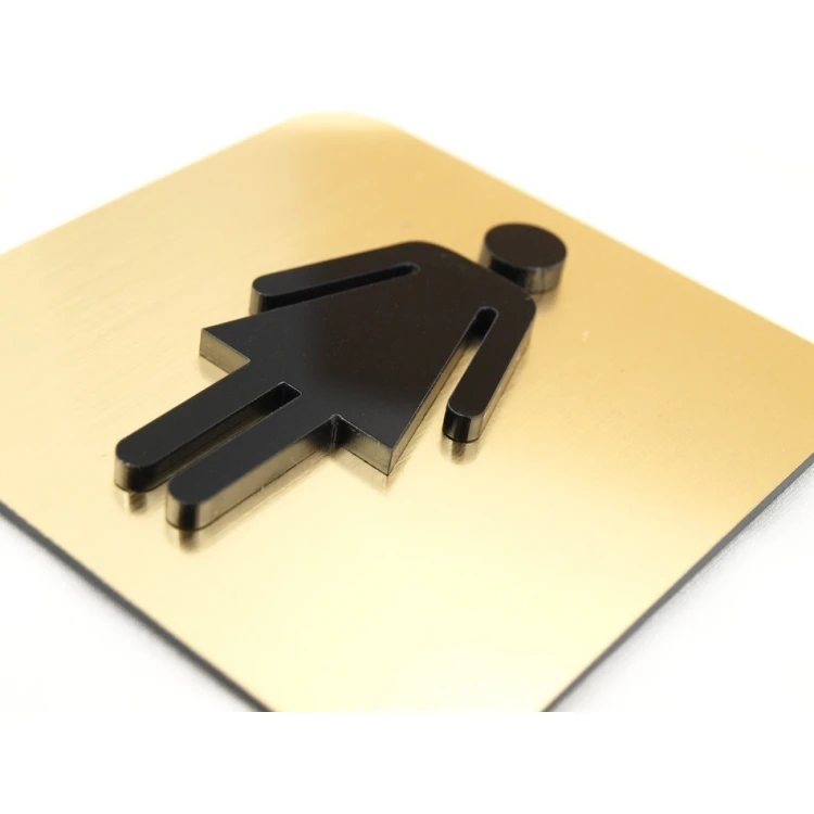 KONVEXE KENNZEICHNUNG VON TOILETTEN UND SICHERHEITSKENNZEICHNUNGEN - GRÖßE 80X80MM