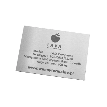 Lasergegravierter Schild - DIBOND GEBÜRSTET 3mm Maße: 100x70mm - TAB124