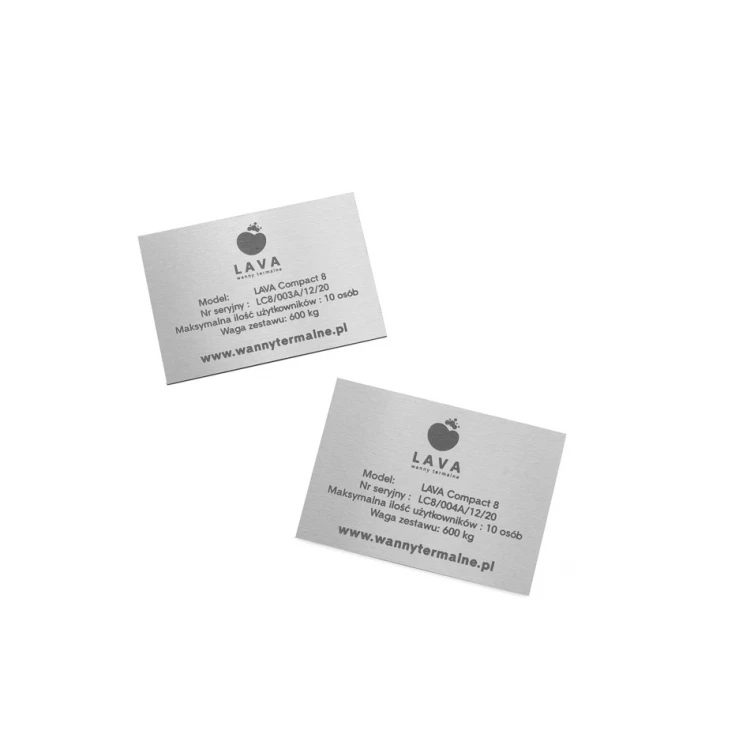 Lasergegravierter Schild - DIBOND GEBÜRSTET 3mm Maße: 100x70mm - TAB124