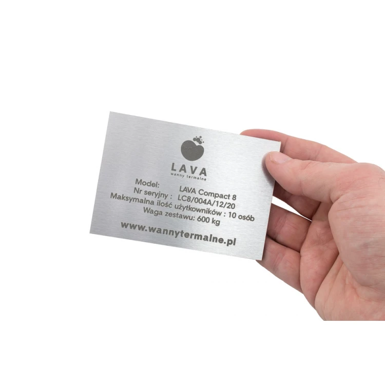 Lasergegravierter Schild - DIBOND GEBÜRSTET 3mm Maße: 100x70mm - TAB124
