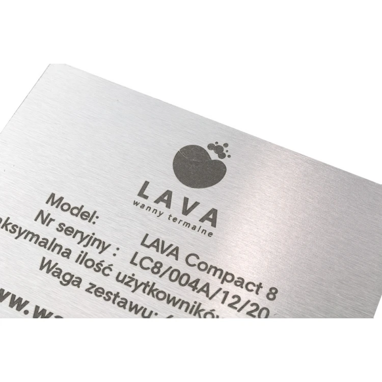 Lasergegravierter Schild - DIBOND GEBÜRSTET 3mm Maße: 100x70mm - TAB124