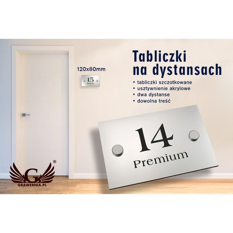 Plaketten mit Nummer und Name des Apartments - SZ014a - Größe 120x80mm