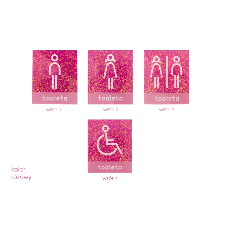 Plexiglas-Schilder für Toiletten - Größe 100x120mm - UV-Druck - TT026