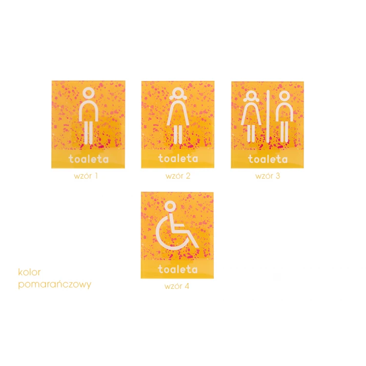 Plexiglas-Schilder für Toiletten - Größe 100x120mm - UV-Druck - TT026