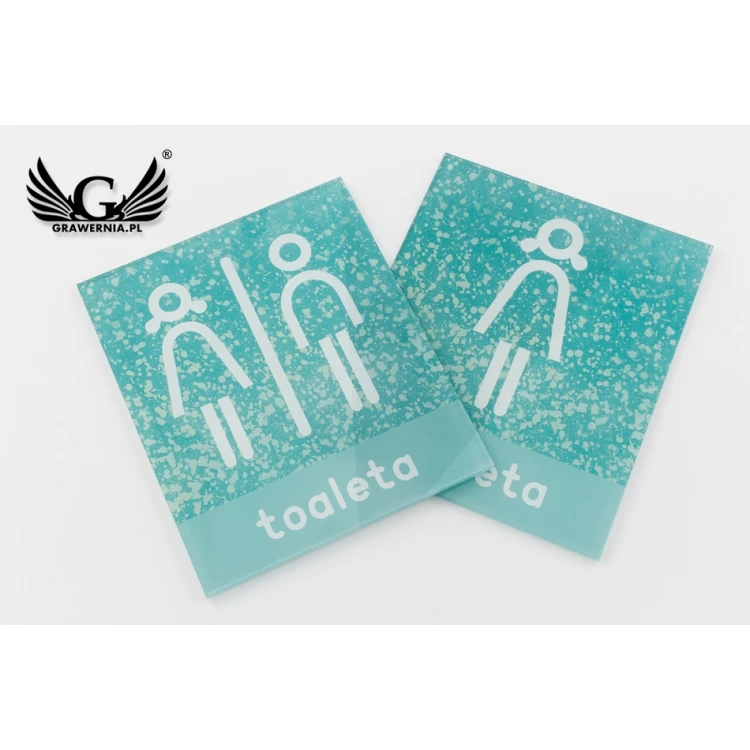 Plexiglas-Schilder für Toiletten - Größe 100x120mm - UV-Druck - TT026
