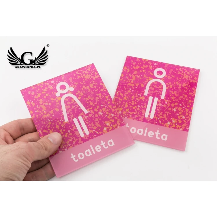 Plexiglas-Schilder für Toiletten - Größe 100x120mm - UV-Druck - TT026