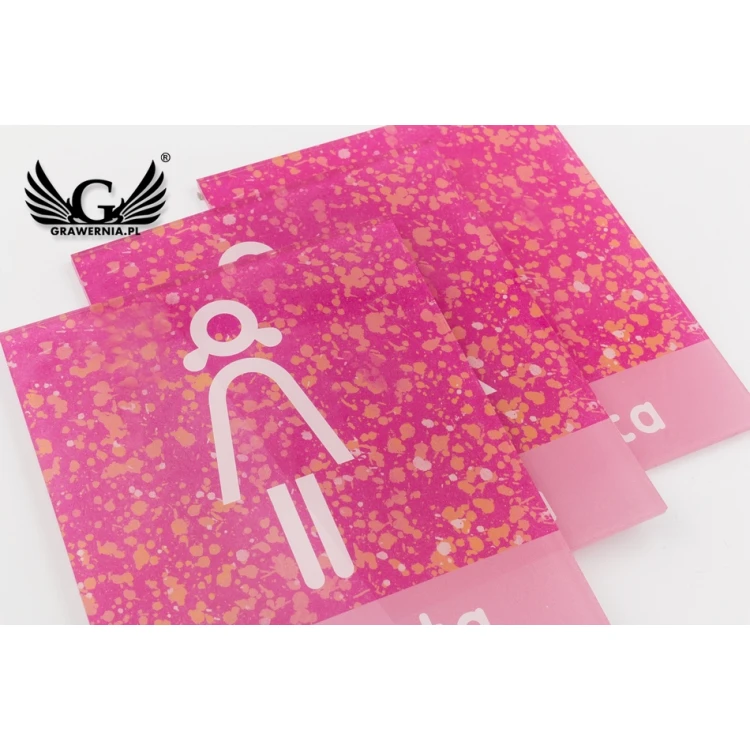 Plexiglas-Schilder für Toiletten - Größe 100x120mm - UV-Druck - TT026