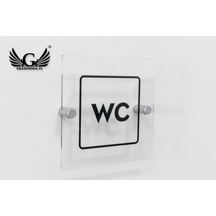 Plexiglas-Schilder für Toiletten - Größe 140x140mm - UV-Druck - TT027