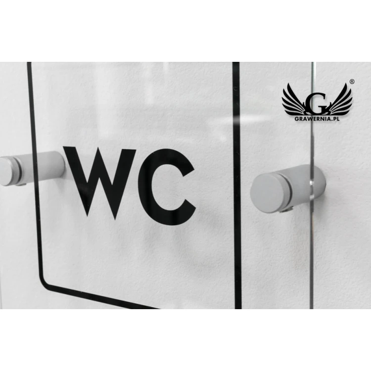 Plexiglas-Schilder für Toiletten - Größe 140x140mm - UV-Druck - TT027