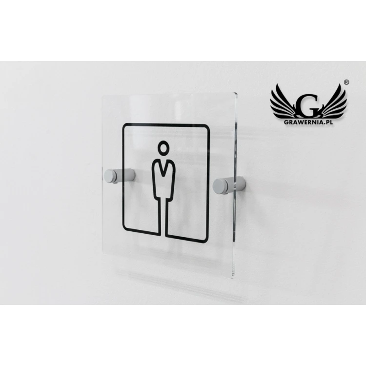 Plexiglas-Schilder für Toiletten - Größe 140x140mm - UV-Druck - TT027