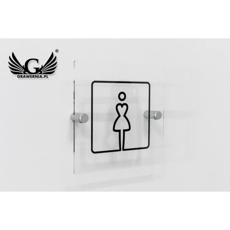 Plexiglas-Schilder für Toiletten - Größe 140x140mm - UV-Druck - TT027