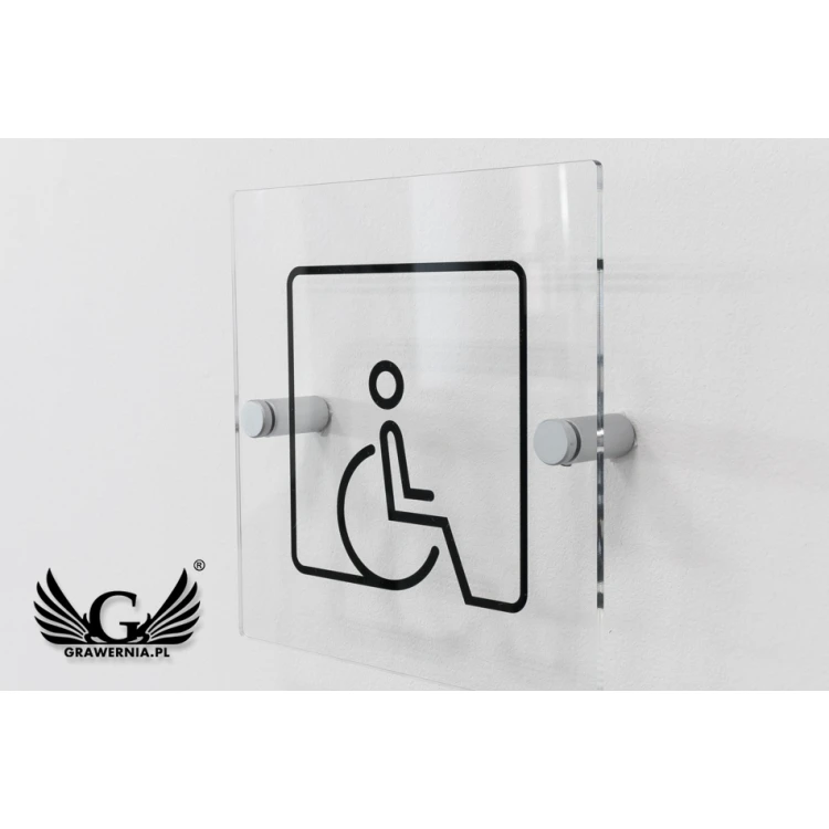 Plexiglas-Schilder für Toiletten - Größe 140x140mm - UV-Druck - TT027