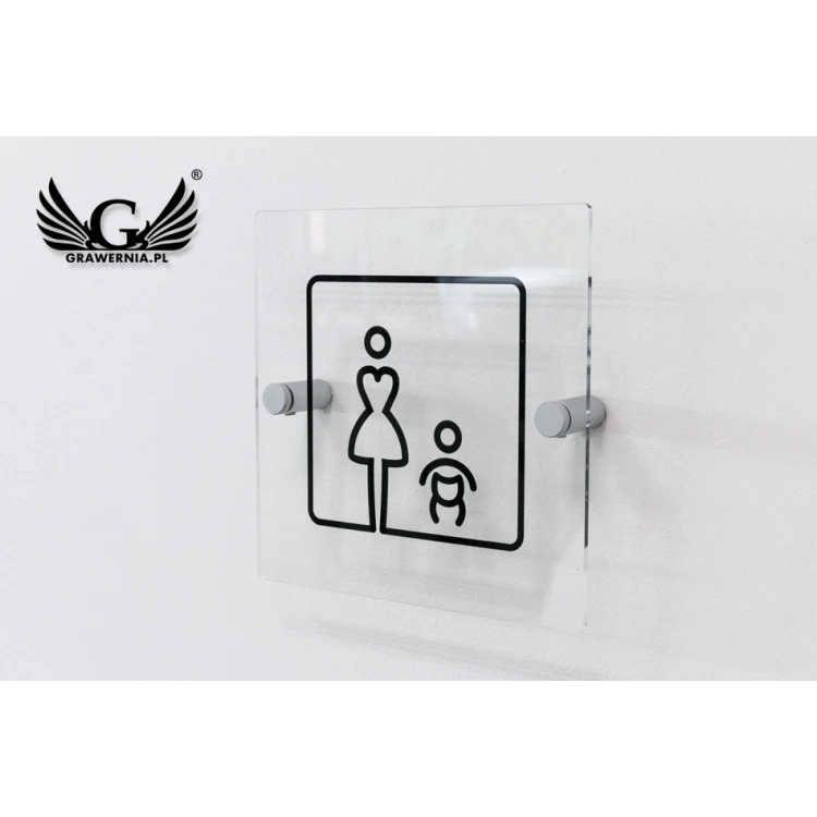 Plexiglas-Schilder für Toiletten - Größe 140x140mm - UV-Druck - TT027