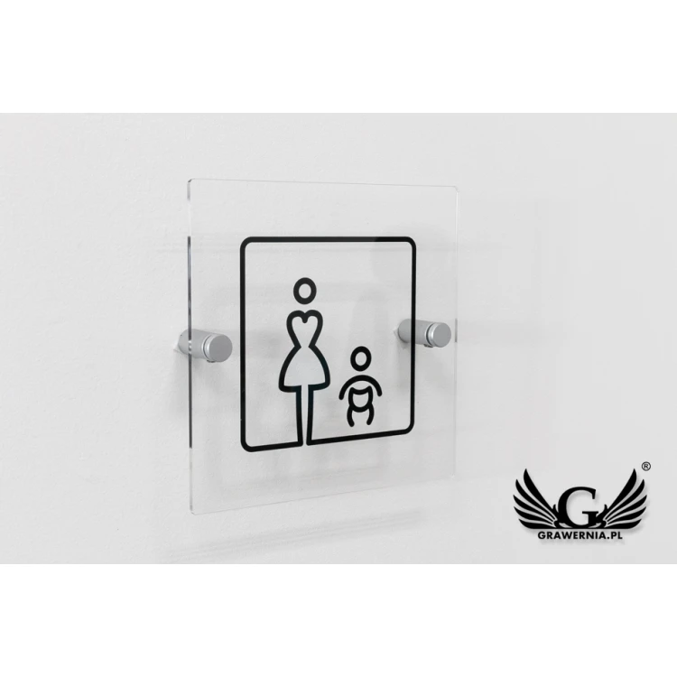 Plexiglas-Schilder für Toiletten - Größe 140x140mm - UV-Druck - TT027