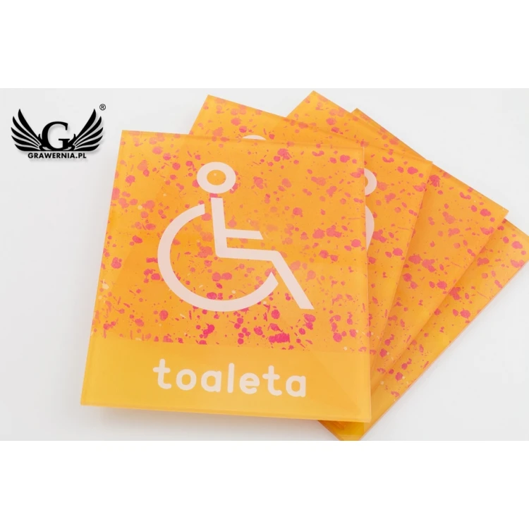 Plexiglas-Schilder für Toiletten - Größe 100x120mm - UV-Druck - TT026