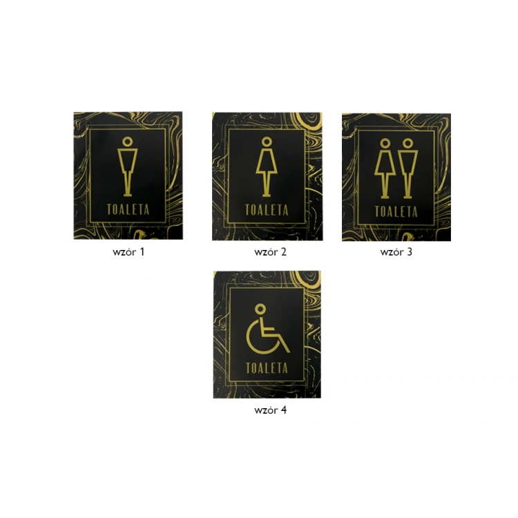 Plexiglasschilder für Toiletten - Größe 120x140mm - UV-Druck - TT030