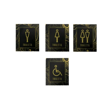 Plexiglasschilder für Toiletten - Größe 120x140mm - UV-Druck - TT030