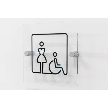 Plexiglas-Schilder für Toiletten - Größe 140x140mm - UV-Druck - TT027