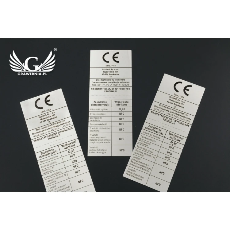 Typenschilder - AlumaMark 0,5mm - Abmessungen: 50x170mm - TZN040