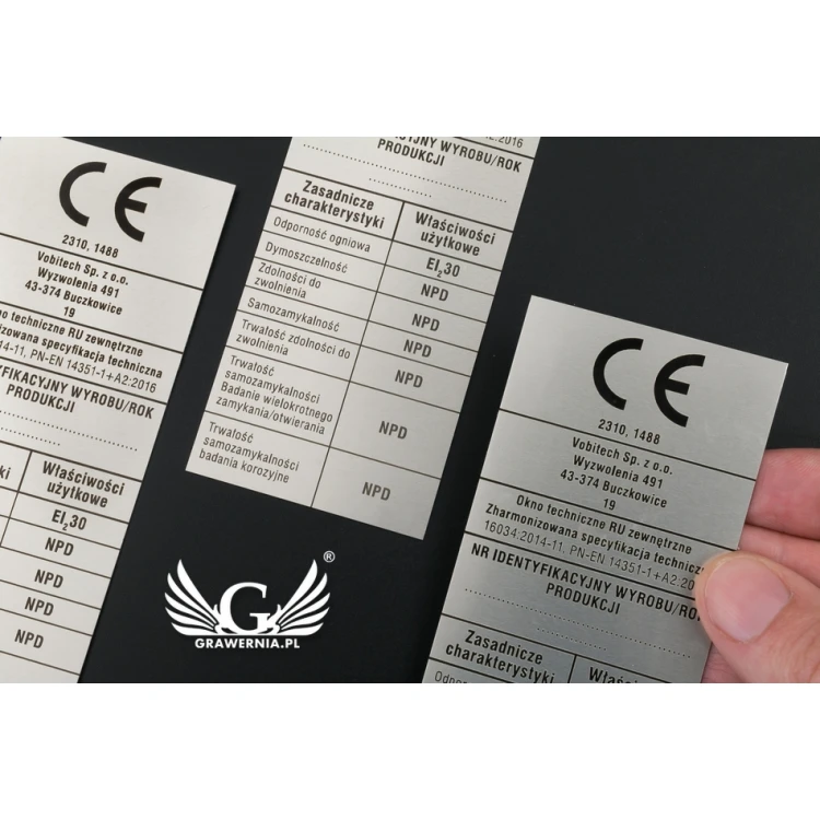 Typenschilder - AlumaMark 0,5mm - Abmessungen: 50x170mm - TZN040