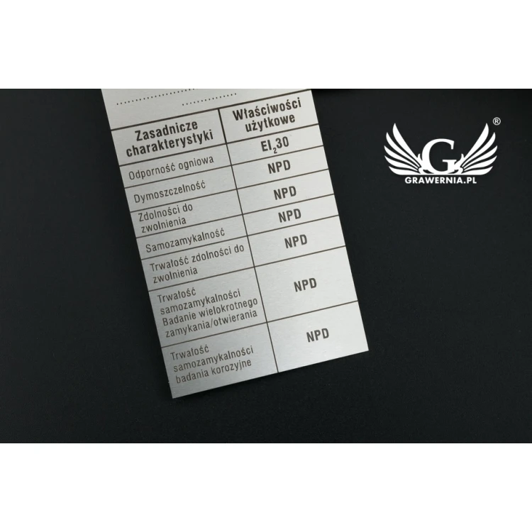 Typenschilder - AlumaMark 0,5mm - Abmessungen: 50x170mm - TZN040