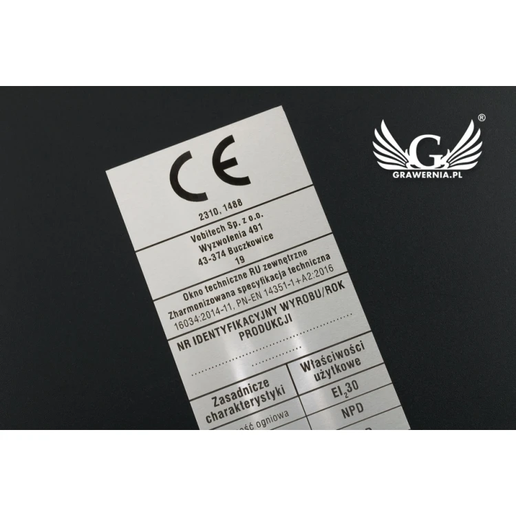 Typenschilder - AlumaMark 0,5mm - Abmessungen: 50x170mm - TZN040