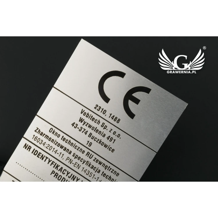 Typenschilder - AlumaMark 0,5mm - Abmessungen: 50x170mm - TZN040
