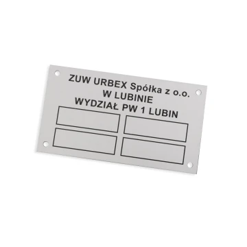 Namensschilder - eloxiertes Aluminium - unverwüstlicher Druck - 90x50mm Größe - TZN037