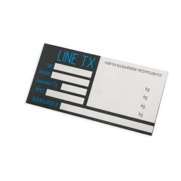 Eloxierte Aluminium-Namensschilder - unverwüstlicher Druck - Maße: 100x50mm