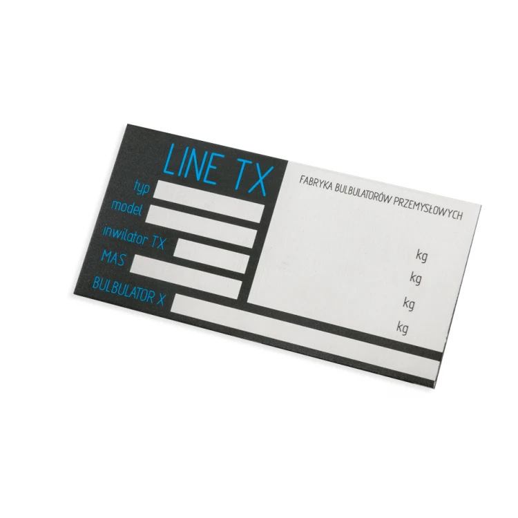 Eloxierte Aluminium-Namensschilder - unverwüstlicher Druck - Maße: 100x50mm