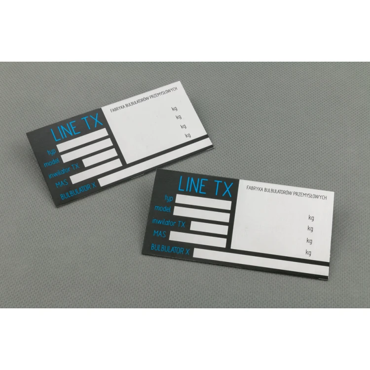 Eloxierte Aluminium-Namensschilder - unverwüstlicher Druck - Maße: 100x50mm