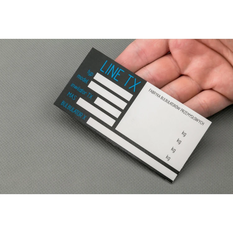Eloxierte Aluminium-Namensschilder - unverwüstlicher Druck - Maße: 100x50mm