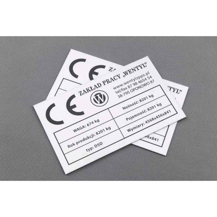 Eloxierte Aluminium-Namensschilder - unverwüstlicher Druck - Maße: 100x60mm