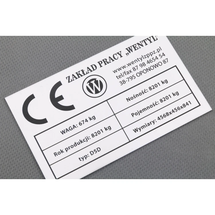 Eloxierte Aluminium-Namensschilder - unverwüstlicher Druck - Maße: 100x60mm