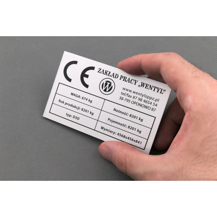 Eloxierte Aluminium-Namensschilder - unverwüstlicher Druck - Maße: 100x60mm