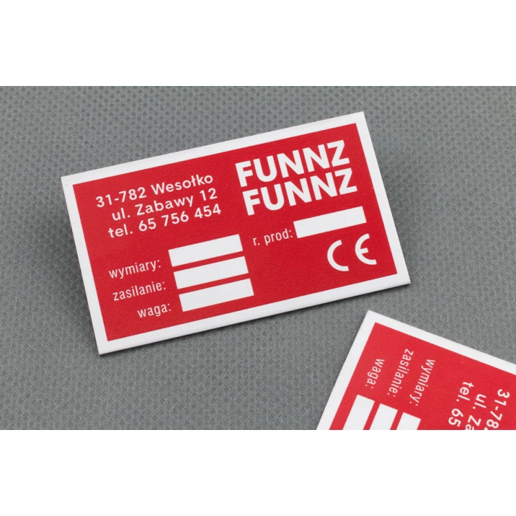 Eloxierte Aluminium-Namensschilder - unverwüstlicher Druck - Maße: 60x35mm