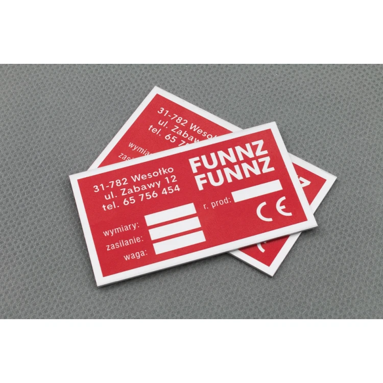 Eloxierte Aluminium-Namensschilder - unverwüstlicher Druck - Maße: 60x35mm
