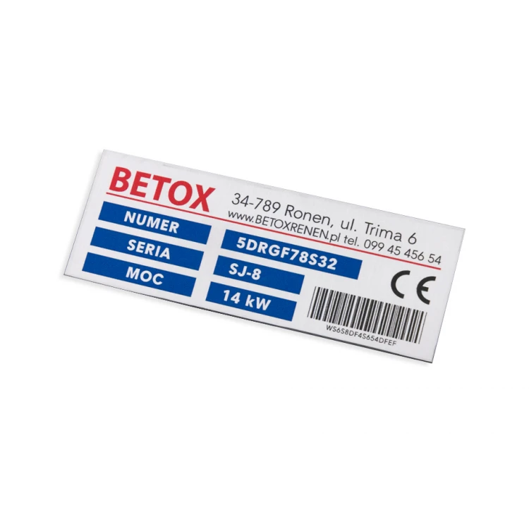 Eloxierte Aluminium-Namensschilder - unverwüstlicher Druck - Maße: 80x30mm