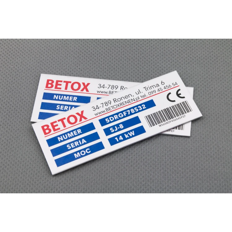 Eloxierte Aluminium-Namensschilder - unverwüstlicher Druck - Maße: 80x30mm