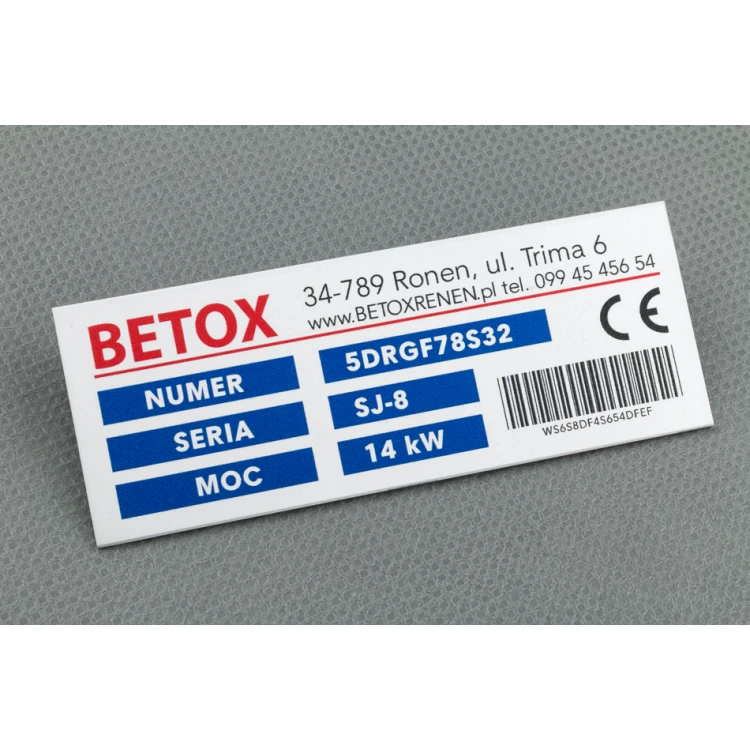 Eloxierte Aluminium-Namensschilder - unverwüstlicher Druck - Maße: 80x30mm