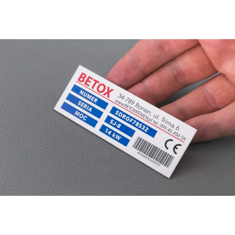 Eloxierte Aluminium-Namensschilder - unverwüstlicher Druck - Maße: 80x30mm